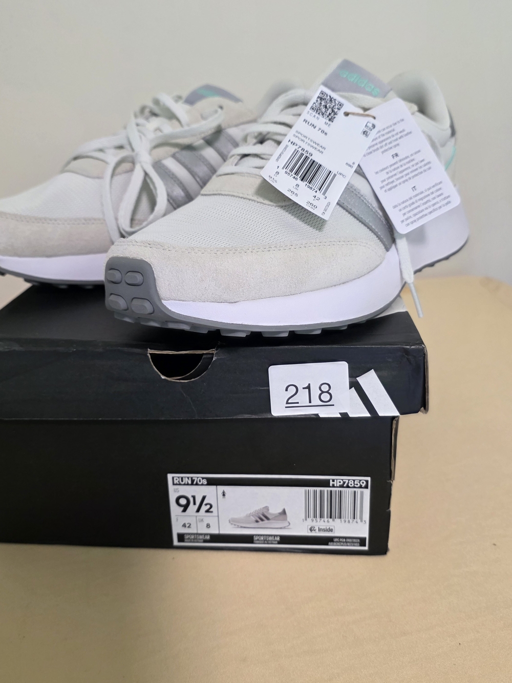 Adidas Women's Run 70's White & Gray Retro Runner Sneakers - Picture 9 of 9